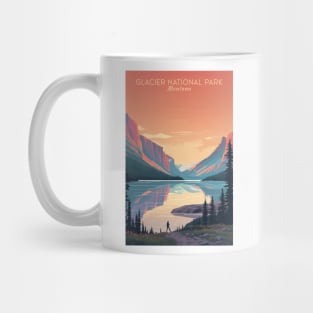 Glacier National Park Travel Poster Mug